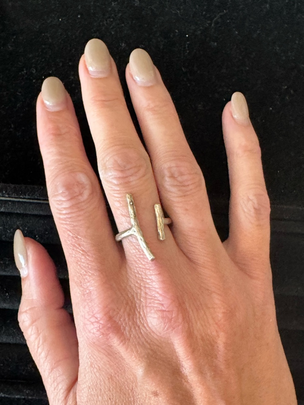 ๐น Sterling Silver Branch Adjustable Ring - Silver 2.70 grams